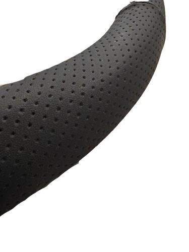 Couvre-volant Premium Noir Similicuir Ø38cm