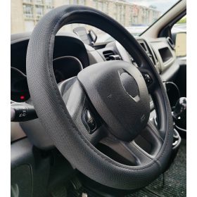 Couvre-volant similicuir basic noir Ø40cm