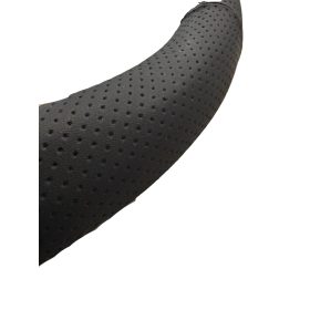 Couvre-volant Premium Noir Similicuir Ø38cm