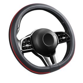 Couvre-volant Premium Noir Similicuir Ø36cm