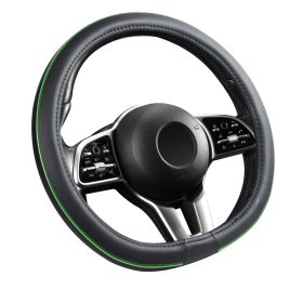 Couvre-volant Premium Noir Similicuir Ø36cm