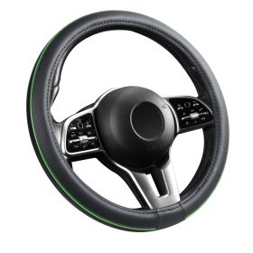 Couvre-volant Premium Noir Similicuir Ø36cm