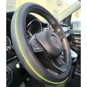 Couvre-volant Premium Noir Similicuir Ø36cm