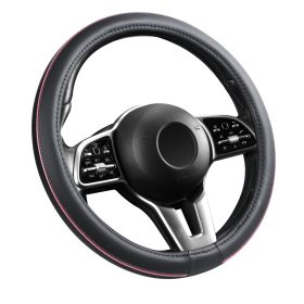 Couvre-volant Premium Noir Similicuir Ø36cm