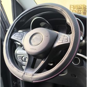 Couvre-volant Premium Noir Similicuir Ø36cm