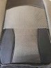 Ensemble de housses de siège universelles 11 pièces noir et points blancs avec zip et ouverture Airbag