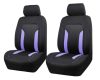 Pack de 2 housse de siège avant universelle - Airbag - Avec poche de rangement - noir violet