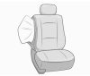 Pack de 2 housse de siège avant universelle - Airbag - Avec poche de rangement - noir vert menthe