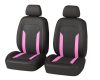 Pack de 2 housse de siège avant universelle - Airbag - Avec poche de rangement - noir rose