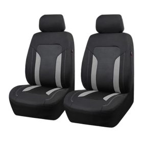   Pack de 2 housses siège avant universelle - Airbag - Avec poche de rangement - noir gris