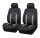 Pack de 2 housses siège avant universelle - Airbag - Avec poche de rangement - noir gris