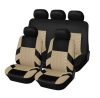 Pack de housses de siège universelles 9 pièces divisibles  - Airbag - noir beige