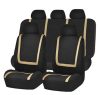 Pack de housses de siège universelles 9 pièces divisibles- Airbag - noir beige
