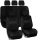 Pack de housses de siège universelles 9 pièces divisibles Airbag noir 