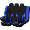 Pack de housses de siège universelles 9 pièces divisibles - Airbag - noir bleu