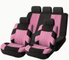 Pack de housses de siège universelles divisible 9 pièces - Airbag - noir rose