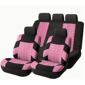   Pack de housses de siège universelles divisible 9 pièces - Airbag - noir rose