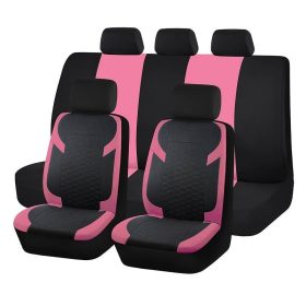   Pack de housses de siège universelles 9 pièces divisibles - Airbag - noir rose