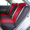 Pack de housses de siège universelles 9 pièces divisibles Airbag noir rouge
