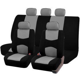   Pack de housses de siège universelles avec zip 9 pièces - Airbag - gris-noir 