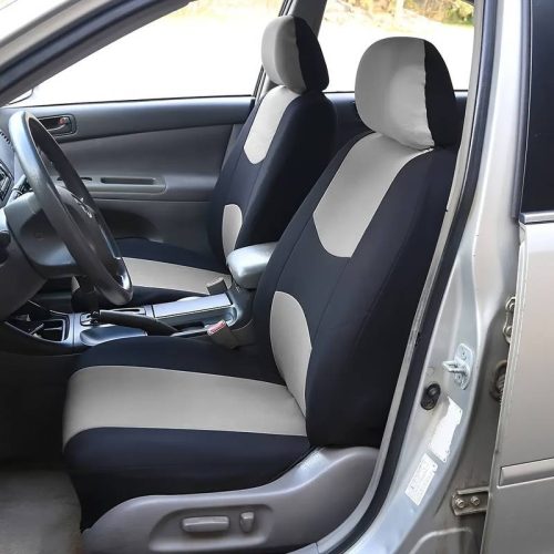 Pack de housses de siège universelles avec zip 9 pièces - Airbag - gris-noir 