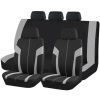 Pack de housses de siège universelles 9 pièces divisibles - Airbag - noir gris