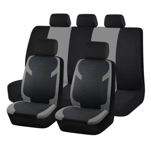 Pack de housses de siège universelles 9 pièces divisibles - Airbag - noir gris