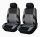Pack de 2 housses de siège universelle Airbag noir gris