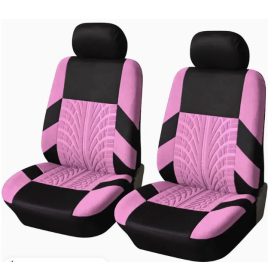 Pack de 2 housses de siège universelle Airbag noir rose