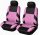 Pack de 2 housses de siège universelle Airbag noir rose