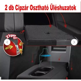   Ensemble de housses de siège universelles 11 pièces noir et rouge avec zip et ouverture Airbag