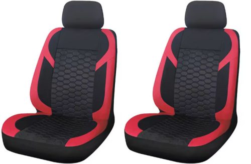 Pack de housses de siège avant universelle - Airbag - noir rouge