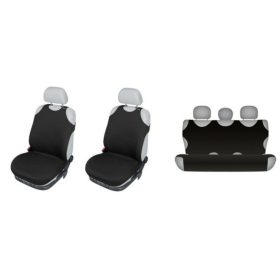 Pack housse de siège Tricot ultra fin noir
