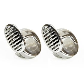 Klaxon de voiture 2pcs, version chromée 12V, 110 pcs, 01715