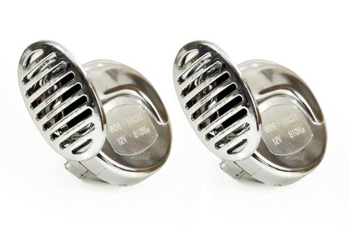 Klaxon de voiture 2pcs, version chromée 12V, 110 pcs, 01715