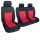 Pack de housses de siège noir et rouge 1+2 pour camion  