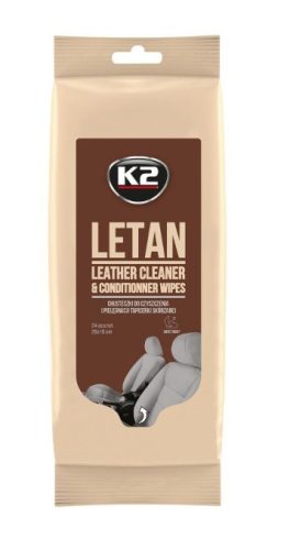 LETAN WIPES Bőrkárpitos törlőkendők, K2-01920