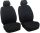 Pack de 2 housses de siège épais tricot noir rouge
