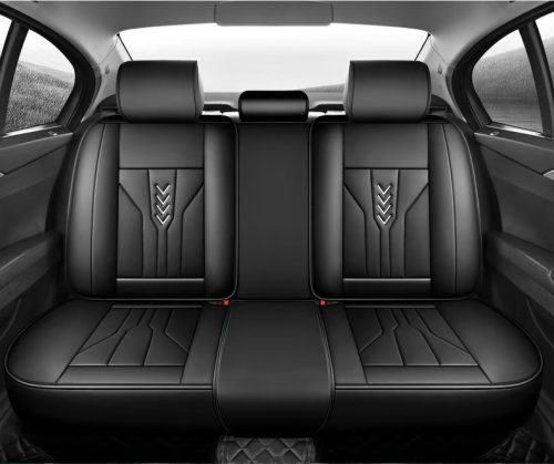 11 részes Prémium minőségű Műbőr üléshuzat szett - Légzsákos - Osztható - Fekete színben