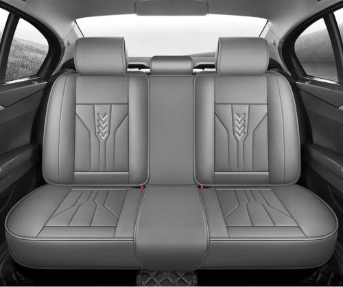 11 részes Prémium minőségű Műbőr üléshuzat szett - Légzsákos - Osztható - Fekete/Szürke színben 80190