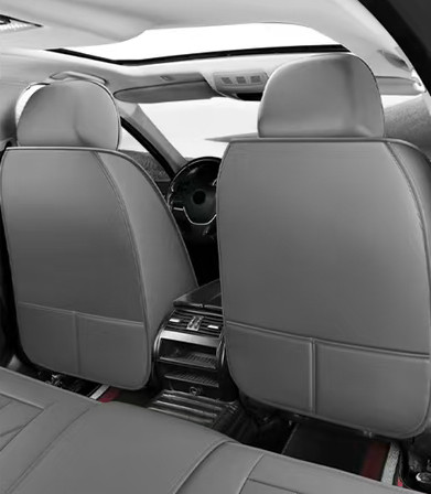 11 részes Prémium minőségű Műbőr üléshuzat szett - Légzsákos - Osztható - Fekete/Szürke színben 80190