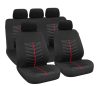 Pack de housses de siège universelles 9 pièces avec Zip ouverture Airbag noir bleu  