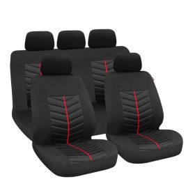   Pack de housses de siège universelles 9 pièces avec Zip ouverture Airbag noir bleu  