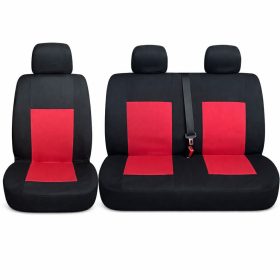   Pack de housses de siège noir et rouge 1+2 pour camion  