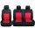 Pack de housses de siège noir et rouge 1+2 pour camion  