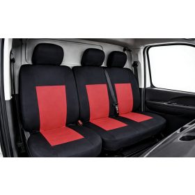   Pack de housses de siège noir et rouge 1+2 pour camion  