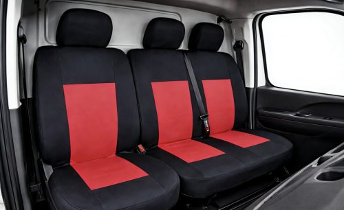 Pack de housses de siège noir et rouge 1+2 pour camion  