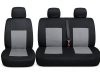 Pack de housses de siège noir et rouge 1+2 pour camion  