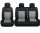 Pack de housses de siège noir et rouge 1+2 pour camion  