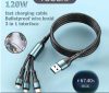 13023 02ACSET Chargeur rapide USB/USB-C + chargeur 3 en 1 avec différentes têtes de charge - 5A 100W 12-24V